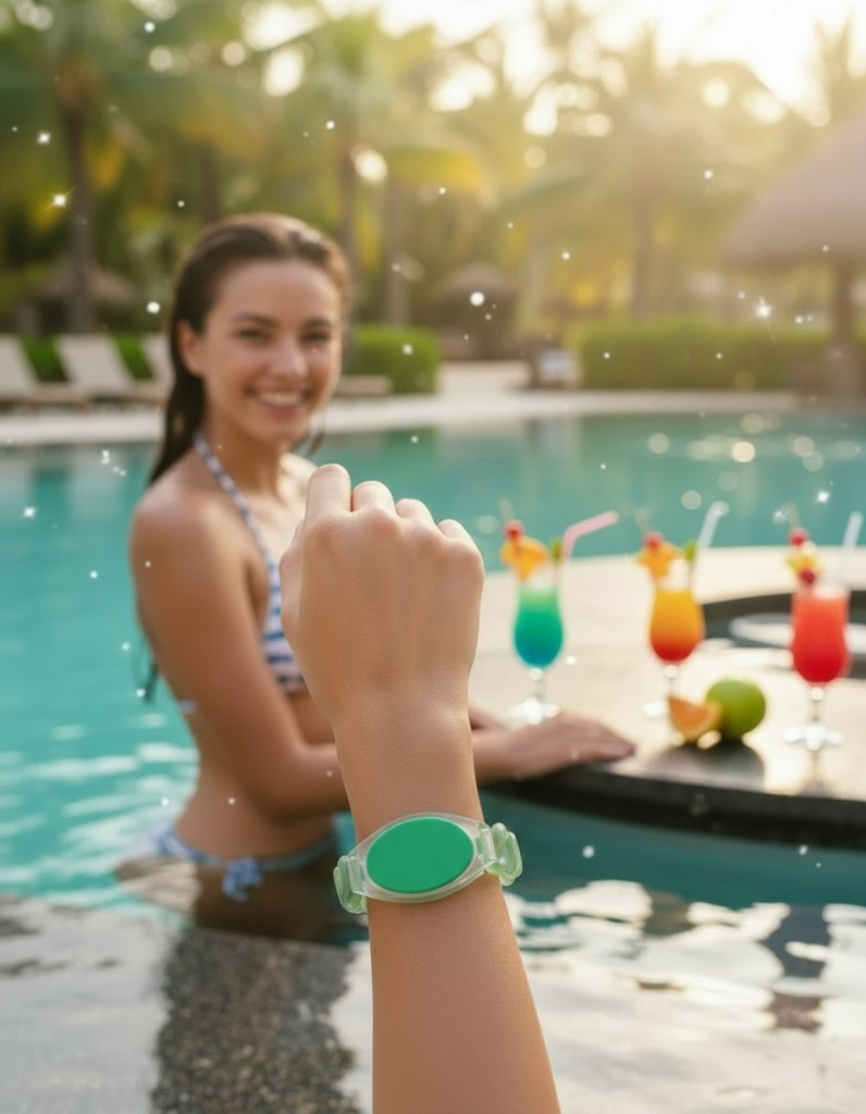 RFID wristband at a leisure zone